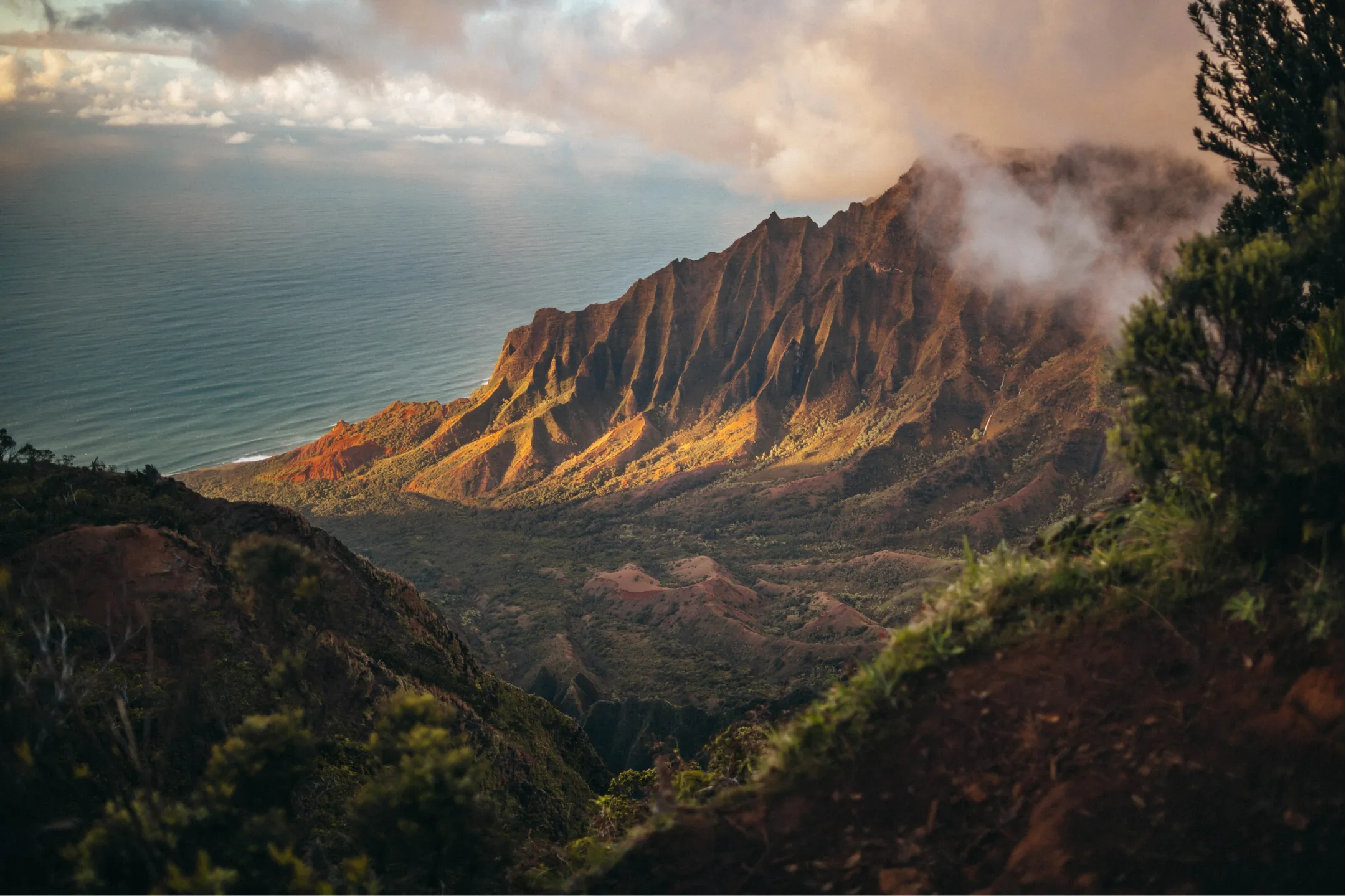 Image of a beach on a mountainside